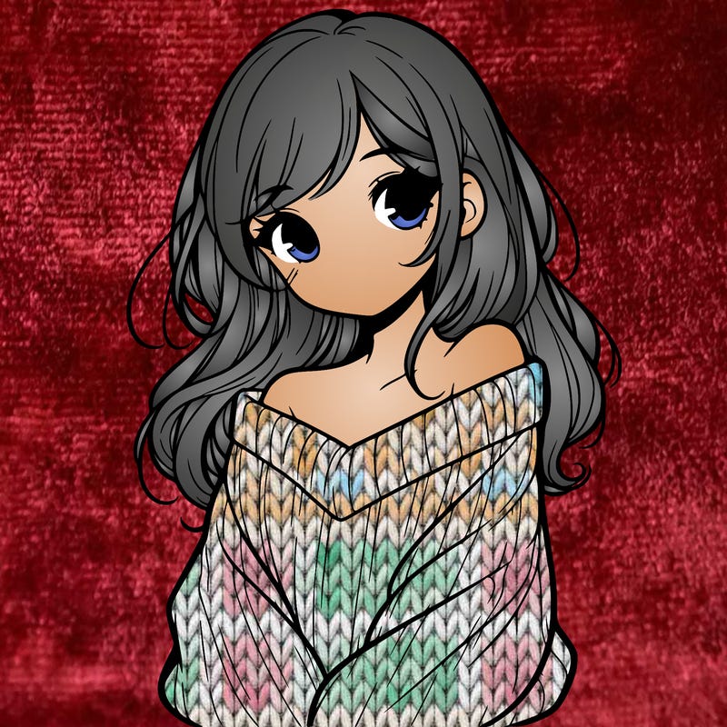 shy pretty girl wearing a sweater that is falling off one shoulder portrait