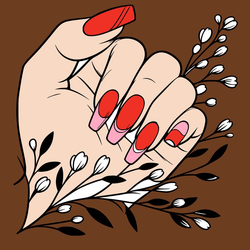 nails with french tip