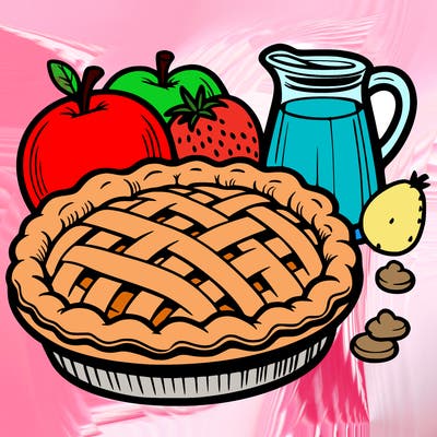 a pie of food
