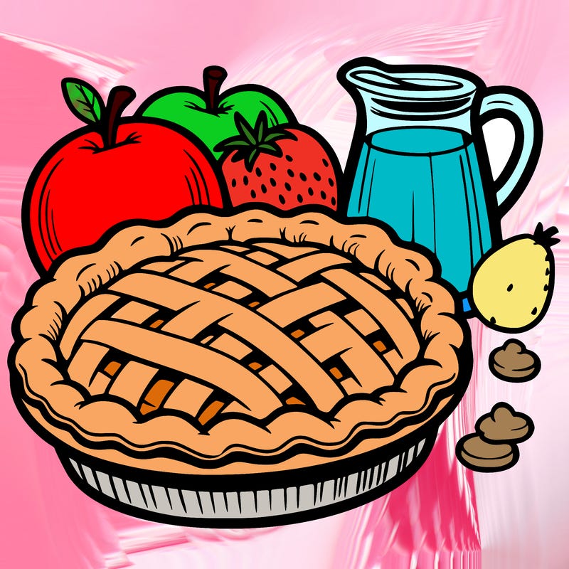 a pie of food