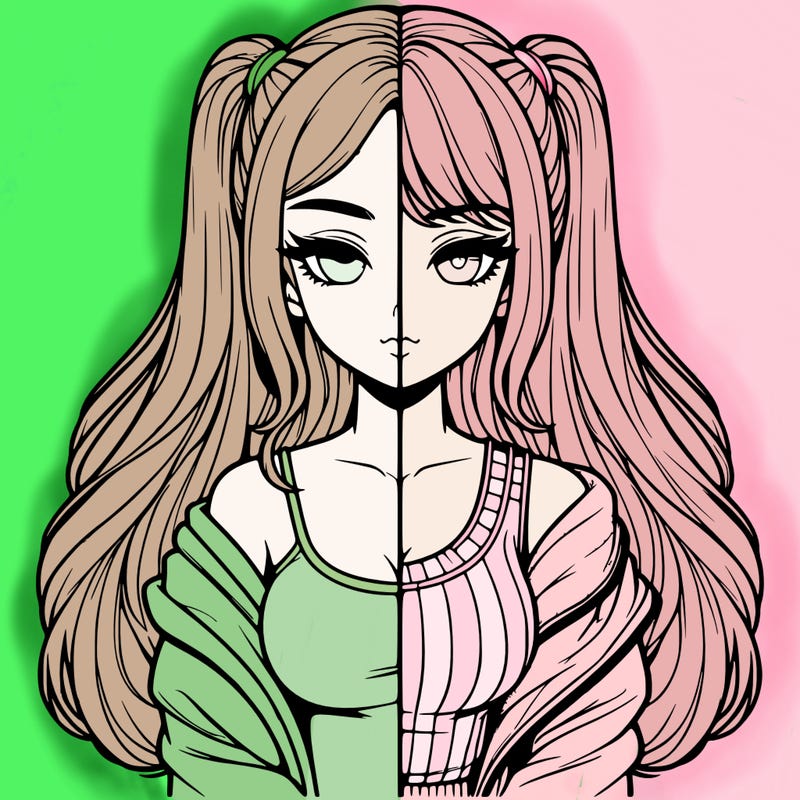 realistic girl split