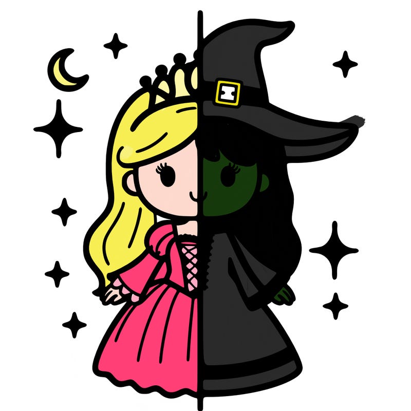 split princess and witch