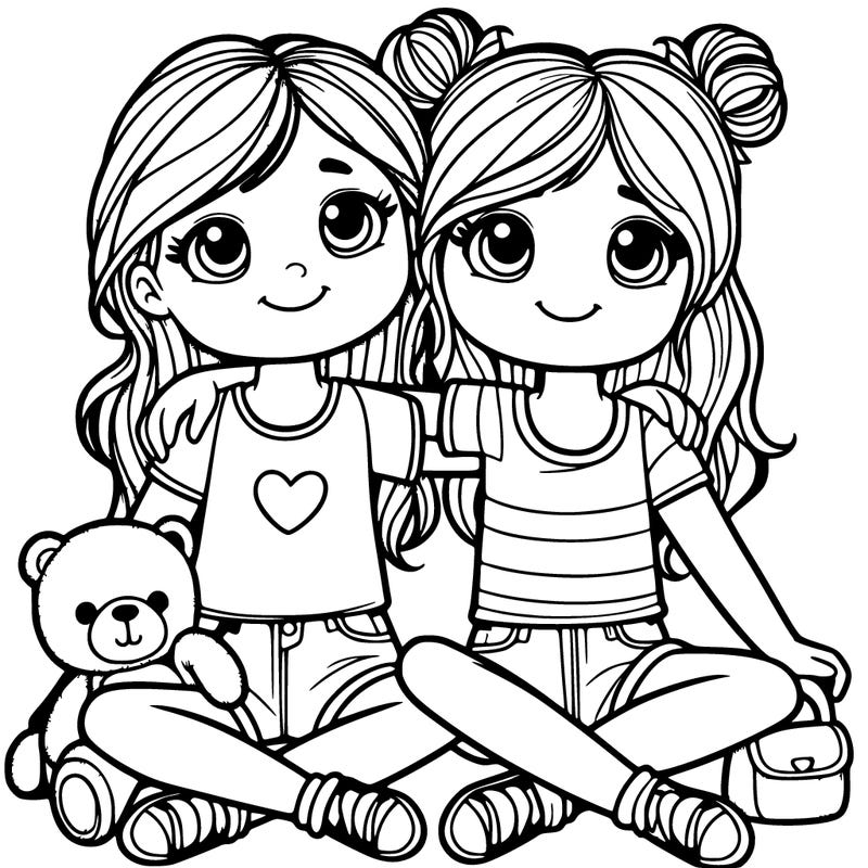 a girl with her best friend