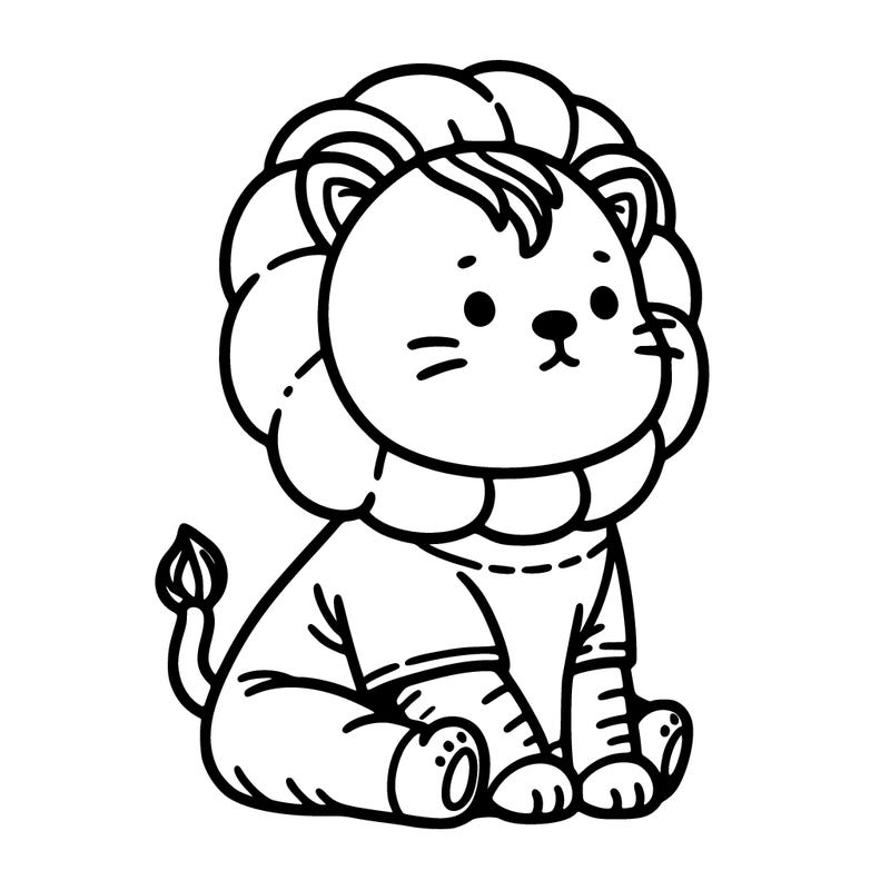 a cat that’s sitting down dressed as a lion