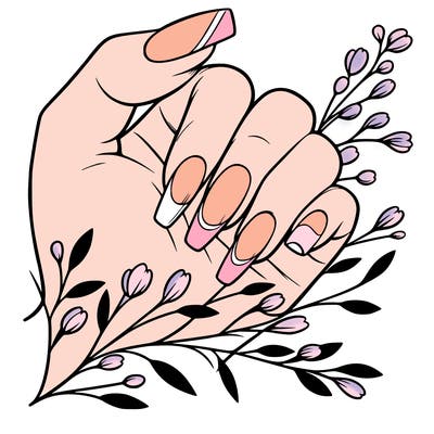 nails with french tip