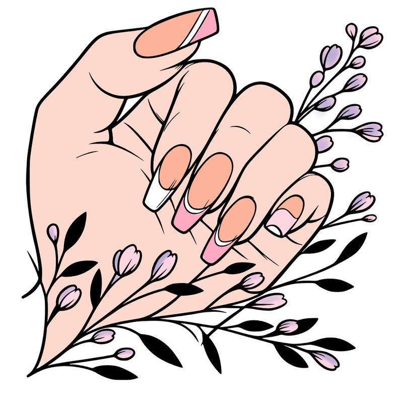 nails with french tip