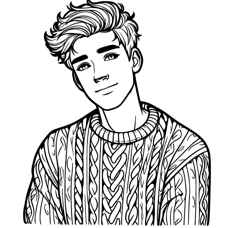 realistic guy with a beautiful jumper