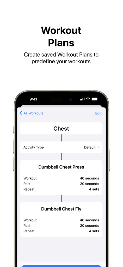 Timed: Workout Timer & Planner - Timed app screen for creating custom workout plans with exercises and timers