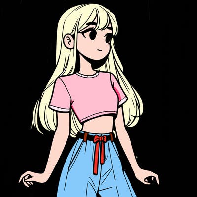 girl in a cute crop top