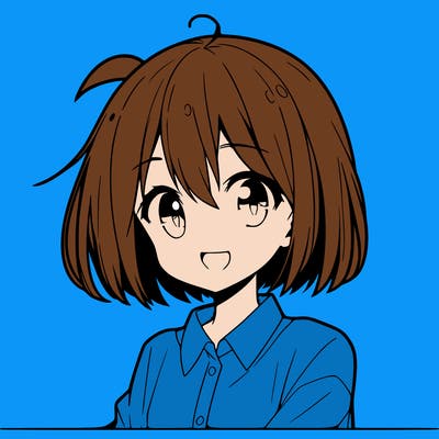 anime girl with short hair