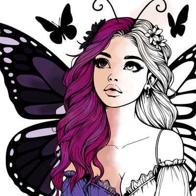 butterfly fairy realistic girl