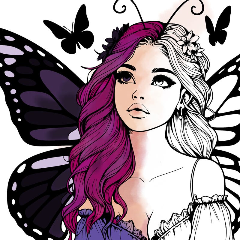 butterfly fairy realistic girl