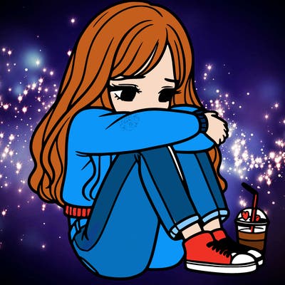 a girl  after a breakup