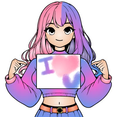 girl holding a blank sign in a long sleeve crop top