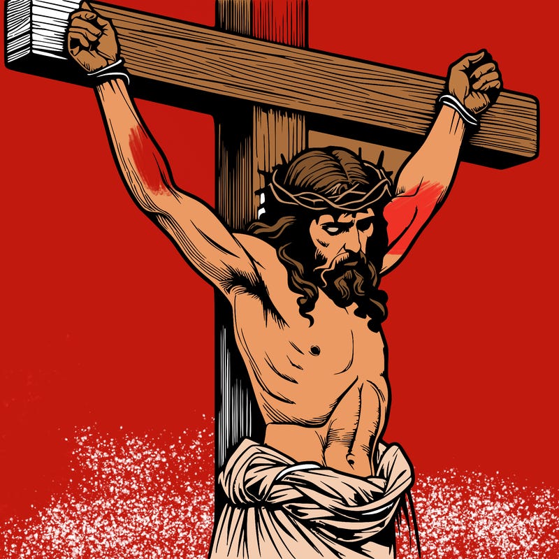 jesus realistic on the cross
