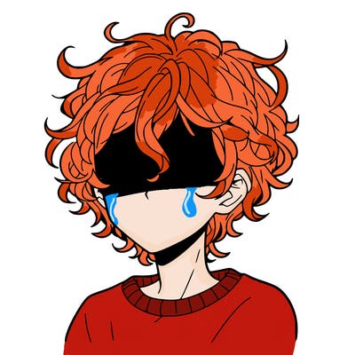 manga male curly hair