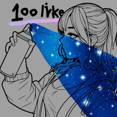 a realistic girl spray, painting