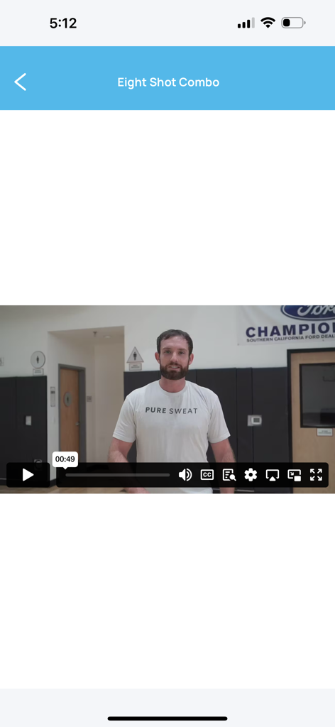 Pure Sweat Basketball - Vidéo d'entraînement Pure Sweat Basketball montrant l'exercice des huit combinaisons de tirs