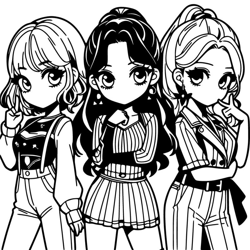 rumi and zoey and mira  from k pop demen hunters