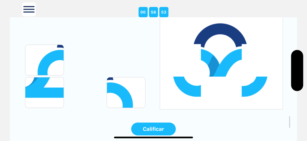 Nimbus GED - A gamified shape matching puzzle activity in the Nimbus GED app
