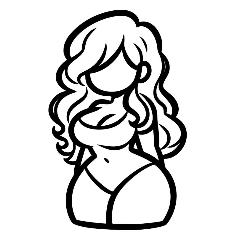 curvy woman with hair
