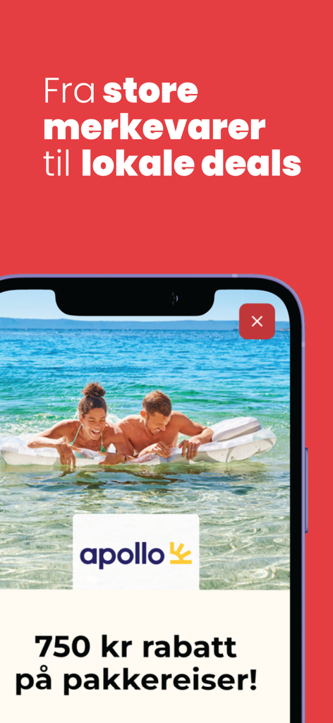 Studentpakken - App screenshot of Studentpakken showing a discount on travel packages
