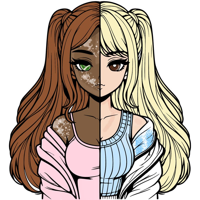 realistic girl split