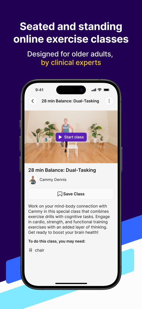 Bold: Science-backed exercises - Online exercise classes for older adults featuring balance and dual-tasking drills
