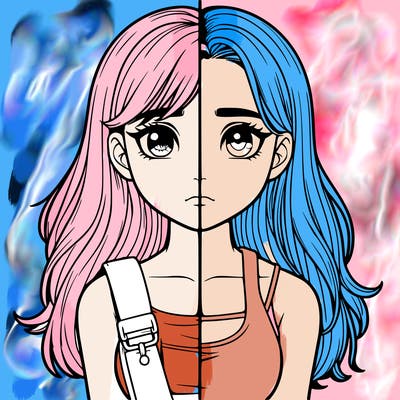 realistic girl split