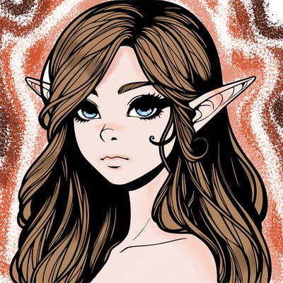 elf girl realistic dark fantasy