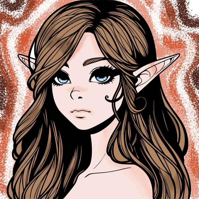 elf girl realistic dark fantasy