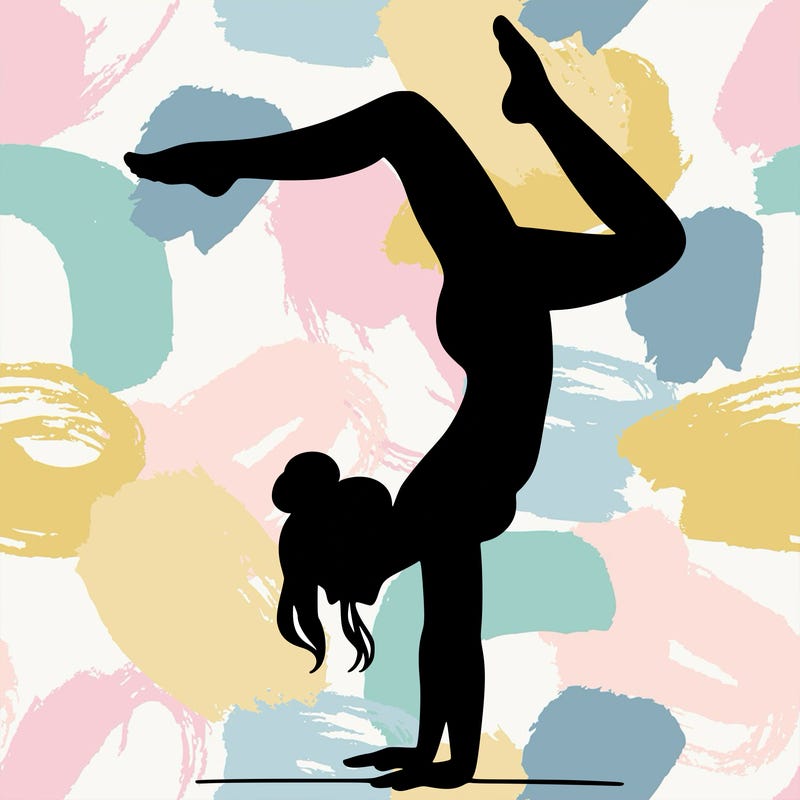 a woman doing a handstand