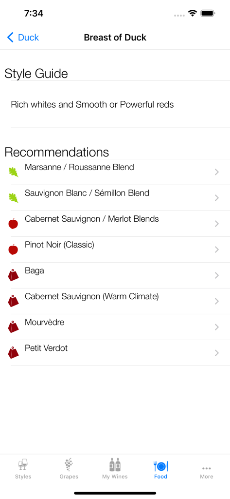 Sugerencias de maridaje de vino para pechuga de pato