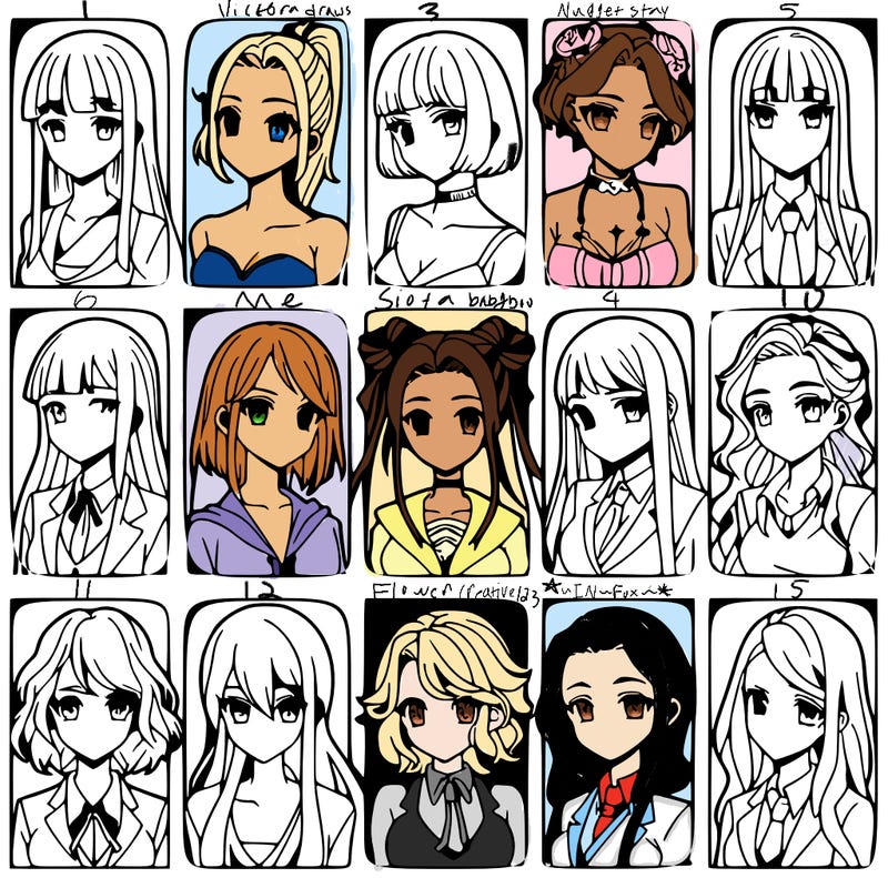 girls that look diffrent anime