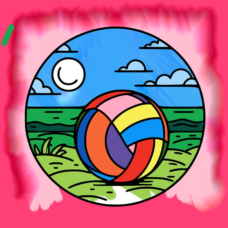 volleyball on a beach