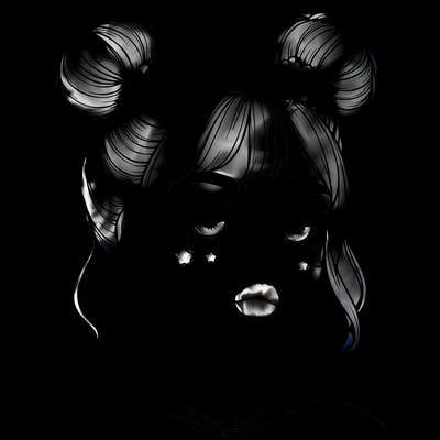 realistic girl with space buns