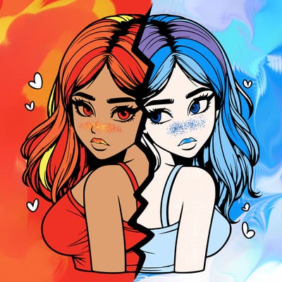 realistic girl split