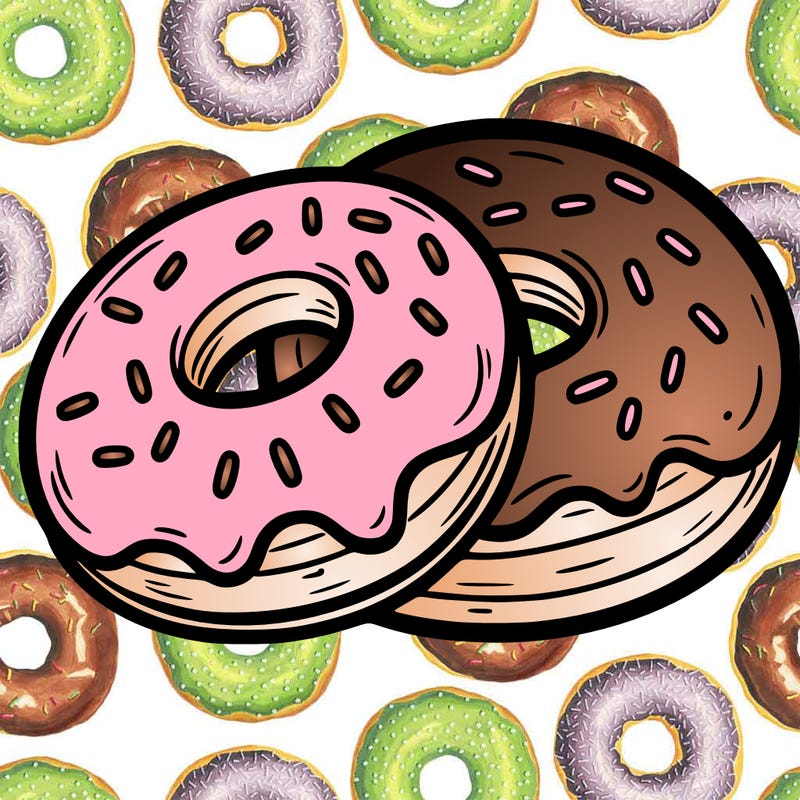 a piece of food doughnuts