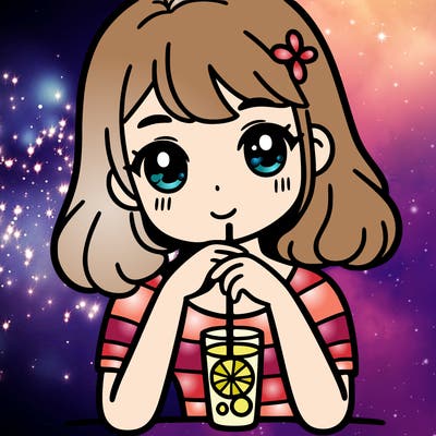 a girl who 19 drinking lemonade