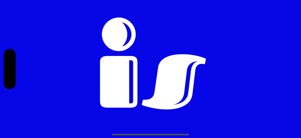 FlashText - Bold white text showing the word is on a vibrant blue background in the FlashText app.