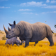 Virtual Wild Rhino Family Sim