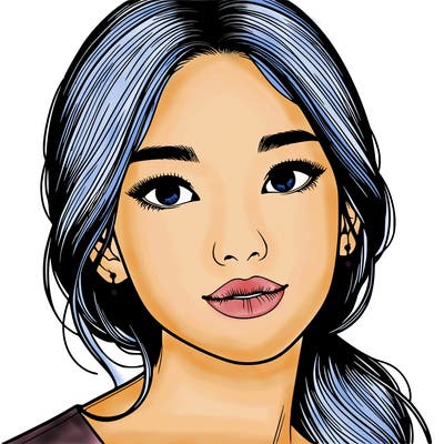 beautiful realistic asian woman