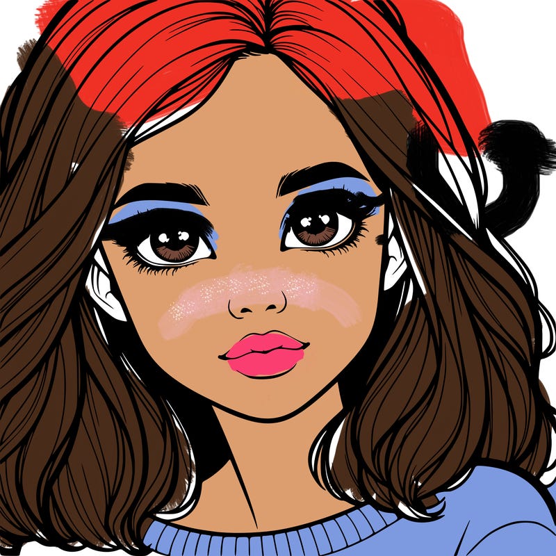 realistic girl whith cute eyes