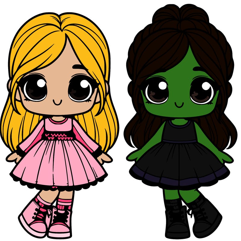 two cute little girls