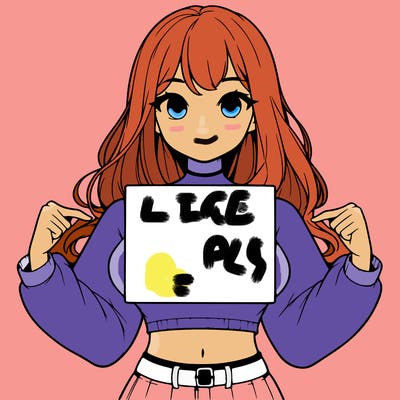 girl holding a blank sign in a long sleeve crop top