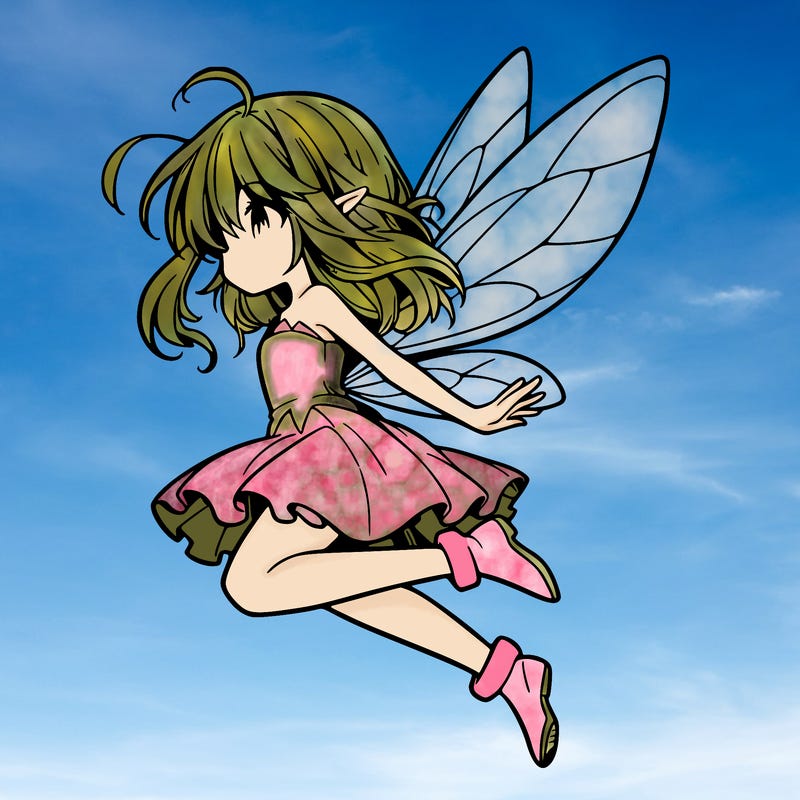 manga fairy flying