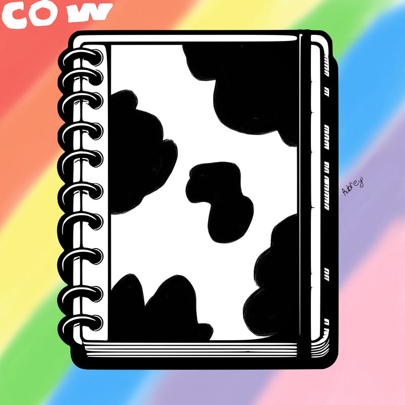 blank, realistic notebook