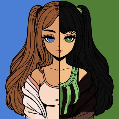 realistic girl split