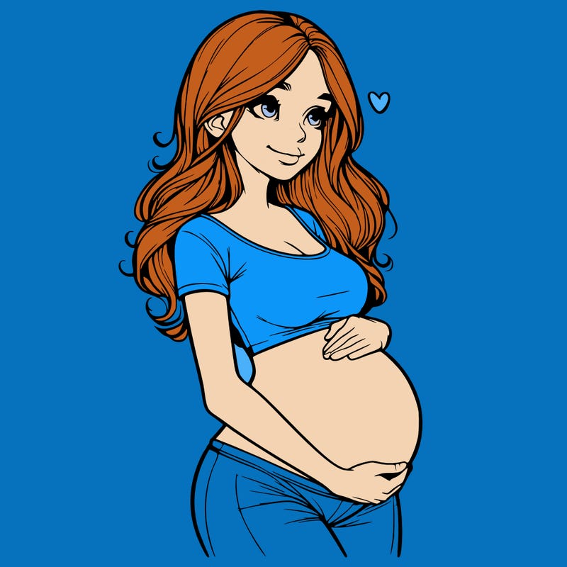 realistic pregnant girl