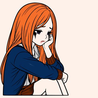 a realistic girl with depression